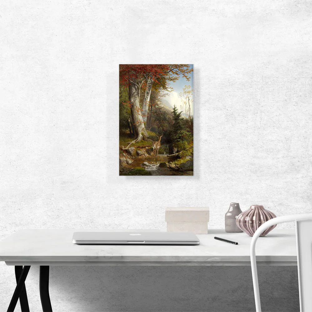 Mountain Stream and Deer 1865