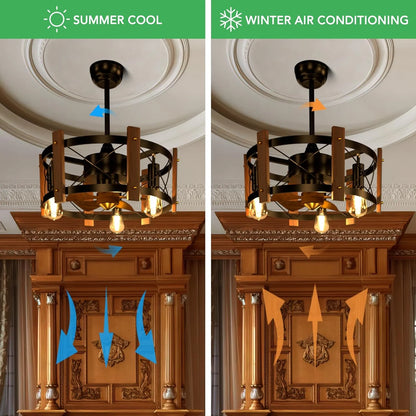 Modern Farmhouse Ceiling Fan with LED Lights