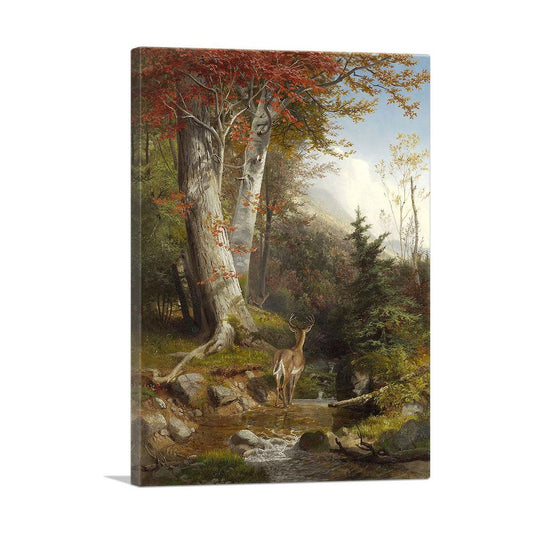 Mountain Stream and Deer 1865